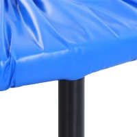 Soozier Φ38” Foldable Mini Fitness Trampoline Home Gym Yoga Exercise Rebounder Indoor Outdoor Jumper with Safety Pad, Blue/Black(m-7)