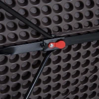 Outsunny 4ft Outdoor Folding Camping Table Height Adjustable Garden Backyards BBQ Party Picnic Table Coffee(m-8)