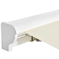 Outsunny 10' x 8' Patio Motorized/Manual Retractable Awning Outdoor Sun Shade Shelter Deck Remote Control Canopy, Beige(m-15)