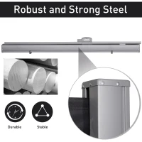 Outsunny 118" x 63" Side Awning, Retractable Privacy Screen & Driveway Guard, Instant Outside Screen, Wall, or Fence, Side Shade and Wind Block for Indoor Outdoor, Garden, Black(m-6)