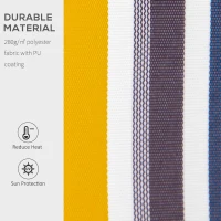 Outsunny 8' x 6.6' Patio Retractable Awning, Manual Exterior Sun Shade Deck Window Cover, Mixed Color(m-7)
