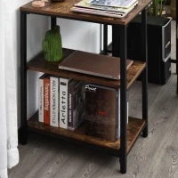 HOMCOM 47" Modern/Industrial Computer Writing Desk with 2 Storage Shelves for Home Office, Study, or Game Room(m-9)