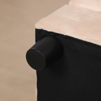 PawHut Pet Sofa Dog Couch Chaise Lounge Pet Bed with Storage Function Small Sized Dog Various Cat Sponge Cushioned Bed Lounge, Beige(m-12)