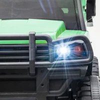 Aosom 12V Kids Ride-on Car Electric Truck Pickup Toy with Parent Remote Control and Trailer, MP3/USB Input for Music, Green(m-9)