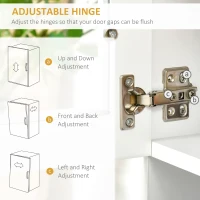 HOMCOM 67" Buffet with Hutch, Modern Kitchen Pantry, Freestanding Storage Cabinet with Framed Glass Doors, Shelves and Drawers, White(m-6)