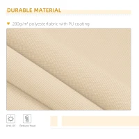 Outsunny 10' x 8' Manual Retractable Sun Shade Patio Awning - Beige(m-4)