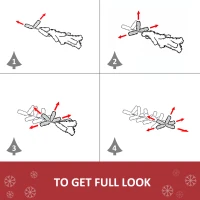 HOMCOM 7' Tall Unlit Spruce Artificial Christmas Tree with Realistic Branches, and 3368 Tips, Green(m-5)