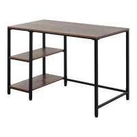 HOMCOM 47" Modern/Industrial Computer Writing Desk with 2 Storage Shelves for Home Office, Study, or Game Room(m-8)