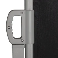 Outsunny 118" x 63" Side Awning, Retractable Privacy Screen & Driveway Guard, Instant Outside Screen, Wall, or Fence, Side Shade and Wind Block for Indoor Outdoor, Garden, Black(m-15)