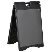 Vinsetto 22" x 28" Plastic Folding A-Frame Sandwich Board Sidewalk Sign with Weighted Tank & Weatherproof Design, Black(m-9)
