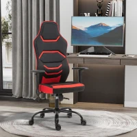 Vinsetto High Back Racing Style Gaming Office Chair Home Computer Task Chair with Armrest, Seat on Wheels, Tilt,  Red(m-2)