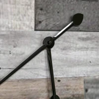 HOMCOM 32 Inch Large Wall Clock, Silent Non Ticking Metal Roman Numeral Industrial Oversized Clocks for Living Room Decor, Battery Operated, Easy to Read, Black and Wood Grain(m-8)