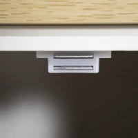 HOMCOM Modern TV Stand with Storage for TVs up to 50", TV Table with 2 Cabinets and Open Shelves, Entertainment Unit for Bedroom, Living Room, White(m-8)