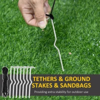 HOMCOM 6ft Christmas Inflatable Santa Claus Riding A Polar Bear with LED Lights, Blow-Up Outdoor LED Yard Display for Lawn, Garden, Party(m-8)