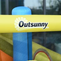 Outsunny 5-in-1 Kids Inflatable Bounce House Jumping Castle with Water Pool, Slide, Climbing Walls & 2 Water Guns(m-12)