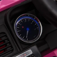 Aosom Kids Ride-On Car 12V RC 2-Seater Police Truck Electric Car For Kids with Full LED Lights, MP3, Parental Remote Control ,Pink(m-14)