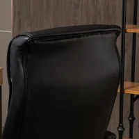 Vinsetto High Back Office Chair Computer Task Seat Adjustable Ergonomic Executive Chair Diamond-Stitched PU Leather Swivel with Padded Armrests, Black(m-10)