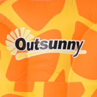Outsunny Giraffe Style Kids Inflatable Water Slide 4 in 1 Bounce House Slide Pool Gun Climbing Wall with 750W Air Blower for Summer Playland(m-11)