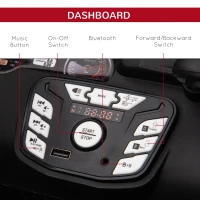 Aosom Ride-on Tractor 2-Seater Battery-Powered Car for Kids with Large High-Traction Wheels, 12V Truck Ride-on Toy with Rear Storage, Outdoor Toy, Red(m-5)