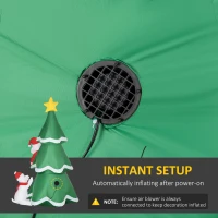 Outsunny 6ft Inflatable Christmas Tree Decorations with Santa Claus and A White Dog, Blow-Up Outdoor LED Yard Christmas Decor for Lawn Garden Party(m-7)