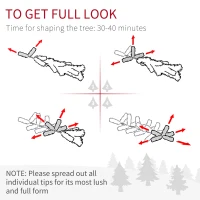 HOMCOM 6Ft Prelit Flocked Artificial Christmas Tree w/ 320 LED Lights(m-5)