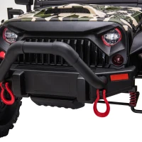 Aosom 12V Battery-Powered Kids Electric Ride On Truck Car with Wide Seat, Parent Remote Control & Bluetooth Music, Camo(m-12)