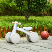 Qaba Baby Balance Bike for Toddlers 1-3 with Lightweight Design, No Pedal Bicycle Training Toy Little Kids Bike with Non-Slip Handlebars, Blue(m-10)