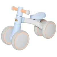 Qaba Baby Balance Bike for Toddlers 1-3 with Lightweight Design, No Pedal Bicycle Training Toy Little Kids Bike with Non-Slip Handlebars, Blue(m-12)