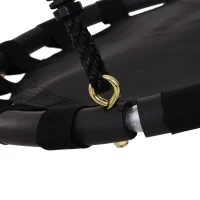 HOMCOM Hanging Tree Swing, Flying Platform Attaches to Tree or Existing Swing Set for Backyard and Heavy Duty, Black(m-13)