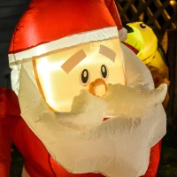 HOMCOM 7' Inflatable Santa Claus Puppy Christmas Tree LED Lights Decoration(m-9)
