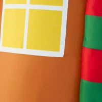 HOMCOM 9' Christmas Inflatables Outdoor Decorations Gingerbread House Archway, "Happy Holidays", Santa & Gingerbread Man, Blow-Up Yard Christmas Decor LED Light Display(m-12)