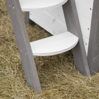 PawHut Outdoor Cat House, 2-Story Shelter for Feral Cats, Wooden Kitten Condo with Asphalt Roof, Stairs, Balcony, 30" x 20" x 29"(m-8)