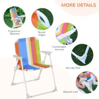 Outsunny Kids Folding Table and Chairs Set Color for Outdoor Garden Patio Backyard with Removable & Height Adjustable Sun Umbrella, Multi(m-7)
