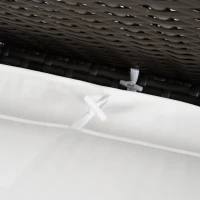 Outsunny 7-Piece Outdoor PE Wicker Patio Sofa Sets, Modern Rattan Conversation Furniture Set with Cushions & Table, Cream(m-12)