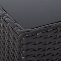 Outsunny 7-Piece Outdoor PE Wicker Patio Sofa Sets, Modern Rattan Conversation Furniture Set with Cushions & Table, Cream(m-10)