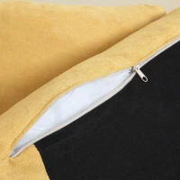 HOMCOM 54" Loveseat Sofa for Bedroom, Modern Love Seats Furniture, Upholstered Small Couch for Small Space, Yellow(m-7)