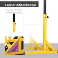 Soozier Heavy Duty Dip Stand Parallel Dip Station Dip Bar Steel Height Ajustable for Home Gym(m-4)