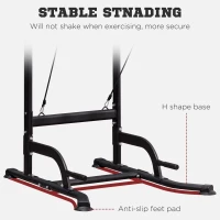 Soozier Multi-Function Power Tower Chin Up Bar Stand Dip Station Full Body Workout Training Fitness Equipment(m-7)