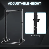 Soozier Adjustable Barbell Power Rack Squat Stand Strength Training Fitness Pull Up Weight Cage Home Gym Black(m-5)