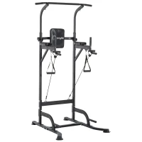 Soozier Multi-Function Power Tower Chin Up Bar Stand Dip Station Full Body Workout Training Fitness Equipment(m-2)