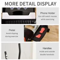 Soozier Elliptical Trainer Magnetic Cardio Workout Exercise Bike Cross Trainer with 8 Level Resistance, LCD Digital Monitor, Pad Phone Holder, Great for Home Office Gym(m-5)