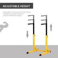 Soozier Heavy Duty Dip Stand Parallel Dip Station Dip Bar Steel Height Ajustable for Home Gym(m-5)