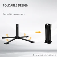 Outsunny Folding Portable Beach Umbrella Weight Base Garden Market Parasol Weight Stand Outdoor Patio Offset Holder(m-4)