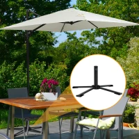 Outsunny Folding Portable Beach Umbrella Weight Base Garden Market Parasol Weight Stand Outdoor Patio Offset Holder(m-1)