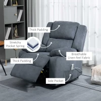 HOMCOM Electric Power Lift Recliner Chair for Elderly with Zero Gravity and Removable Upholstered Armrests, Reclining Chair with Remote Control, Side Pockets, Grey(m-9)
