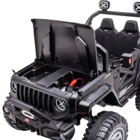 Aosom 12V Kids Ride on Car with Remote Control, Battery-Operated Ride on Toy with Spring Suspension, Led Lights, Music, Horn, 3 Speeds, USB, MP3, Black(m-11)