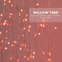HOMCOM 6’ Artificial Willow Tree Light with 864 Color Changing LED Lights for Home Party, Indoor and Covered Outdoor Use(m-5)