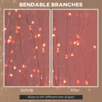 HOMCOM 6’ Artificial Willow Tree Light with 864 Color Changing LED Lights for Home Party, Indoor and Covered Outdoor Use(m-6)