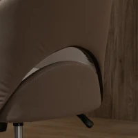 Vinsetto Mid Back Home Office Chair, Computer Desk Chair with Adjustable Height and Padded Seat, Brown(m-14)