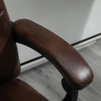 Vinsetto High-Back 6-Point Vibration Massaging Office Chair with 5 Modes, Headrest, Padded Seat, Wheels, Retractable Footrest, Brown(m-13)